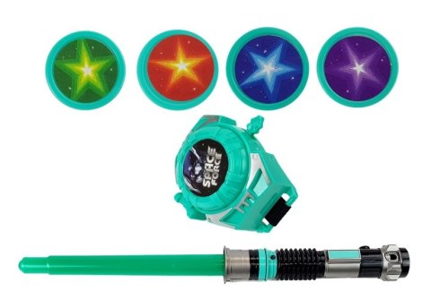 Pistolet Laserowy Miecz Świetlny Miotacz Dysków Zestaw Pistolet Laserowy Miecz Świetlny Miotacz Dysków Zestaw