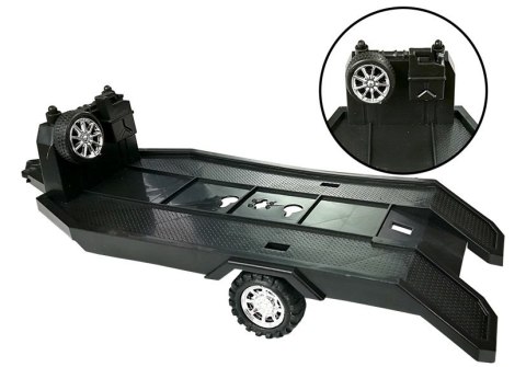 Zestaw Pojazdów Czarny Monster Truck Białe Laweta 58 cm Zestaw Pojazdów Czarny Monster Truck Białe Laweta 58 cm