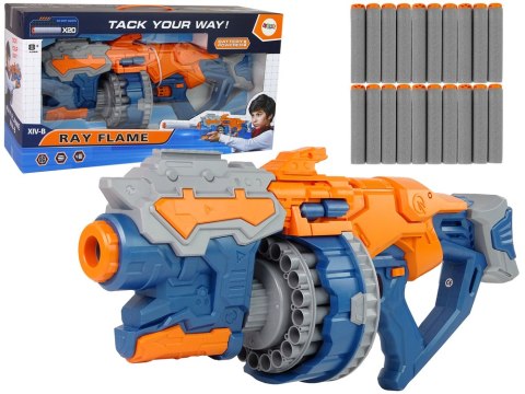 Ogromny Pistolet Na Piankowe Strzałki Obrotowy Magazynek 55 cm Ogromny Pistolet Na Piankowe Strzałki Obrotowy Magazynek 55 cm