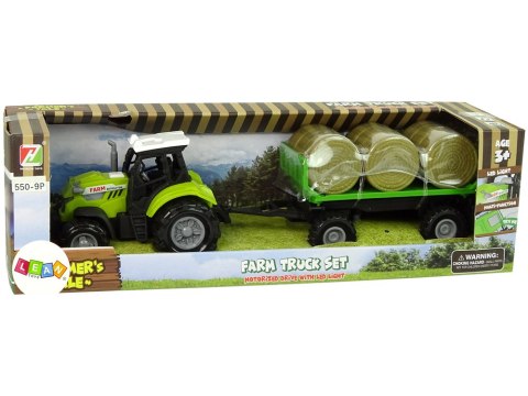 Traktor z Przyczepka Bale Siana Dźwięk Zielony Traktor z Przyczepka Bale Siana Dźwięk Zielony