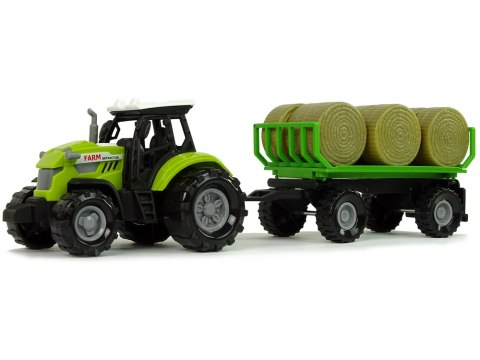 Traktor z Przyczepka Bale Siana Dźwięk Zielony Traktor z Przyczepka Bale Siana Dźwięk Zielony