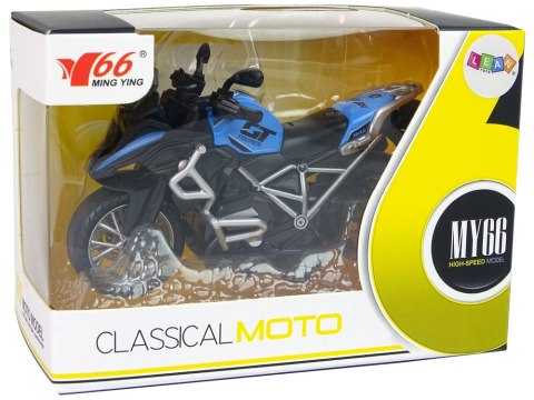 Motocykl GT Niebieski 1:14 Napęd Pull-Back Dźwięk Światła Motocykl GT Niebieski 1:14 Napęd Pull-Back Dźwięk Światła