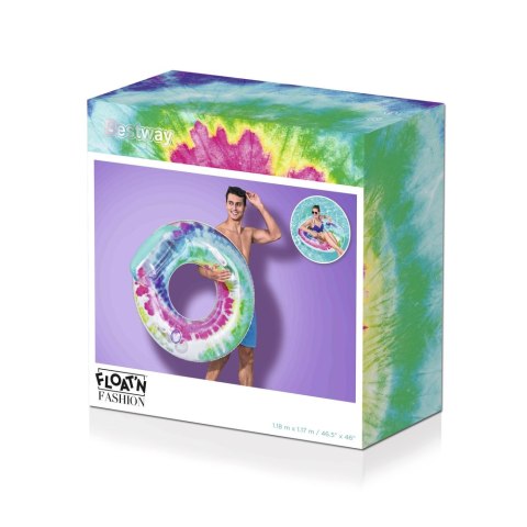 Dmuchane Koło Do Pływania Tie Dye 118 cm Bestway 43637 Dmuchane Koło Do Pływania Tie Dye 118 cm Bestway 43637
