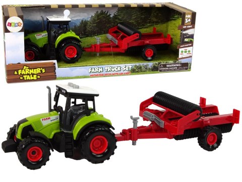 Traktor Z Kultywatorem Dla Dzieci Światła Dźwięki Zielony Traktor Z Kultywatorem Dla Dzieci Światła Dźwięki Zielony