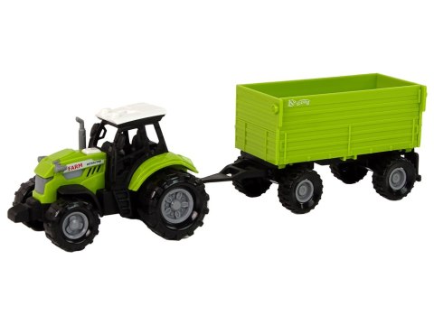 Traktor Rolniczy z Przyczepą Światłą Dźwięki Zielony Traktor Rolniczy z Przyczepą Światłą Dźwięki Zielony