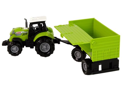 Traktor Rolniczy z Przyczepą Światłą Dźwięki Zielony Traktor Rolniczy z Przyczepą Światłą Dźwięki Zielony