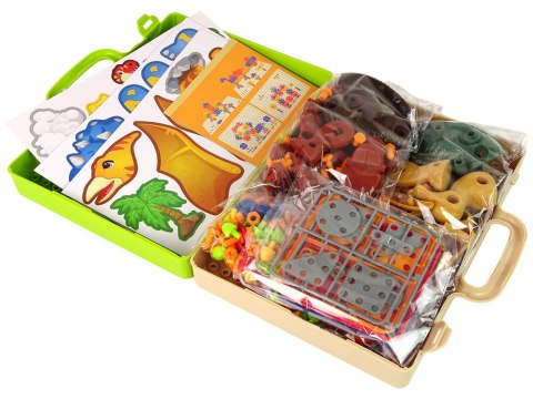 Zestaw Plansza Klocki DIY Dinozaury Śrubokręt Zestaw Plansza Klocki DIY Dinozaury Śrubokręt