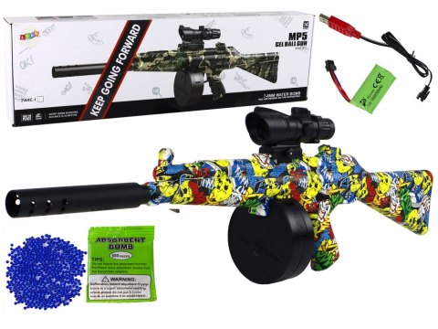 Karabin Pistolet Dla Dzieci Na Kulki Wodne Kolorowe Grafiti 20 Metrów Karabin Pistolet Dla Dzieci Na Kulki Wodne Kolorowe Grafiti 20 Metrów