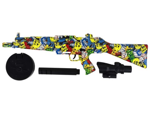 Karabin Pistolet Dla Dzieci Na Kulki Wodne Kolorowe Grafiti 20 Metrów Karabin Pistolet Dla Dzieci Na Kulki Wodne Kolorowe Grafiti 20 Metrów