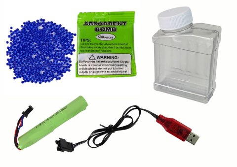 Pistolet Elektryczny na Kulki Wodne Zestaw Czarny 20 metrów Pistolet Elektryczny na Kulki Wodne Zestaw Czarny 20 metrów