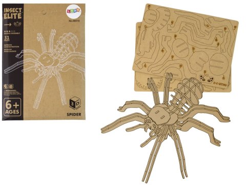 Drewniane Puzzle Przestrzenne 3D Pająk Składanka Edukacyjna 31 Elementów Drewniane Puzzle Przestrzenne 3D Pająk Składanka Edukacyjna 31 Elementów