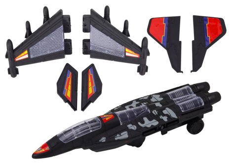 Myśliwiec Militarny F35 Jeżdżący Światła Dźwięki Czarny Myśliwiec Militarny F35 Jeżdżący Światła Dźwięki Czarny