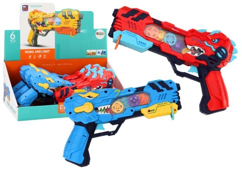 Pistolet Projektor Dinozaur Światła Dźwięki Niebieski Czerwony Pistolet Projektor Dinozaur Światła Dźwięki Niebieski Czerwony