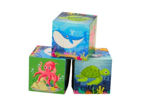 Magiczna Kostka Układanka Edukacyjna Zwierzęta Morskie Puzzle Gra Logiczna Magiczna Kostka Układanka Edukacyjna Zwierzęta Morskie Puzzle Gra Logiczna