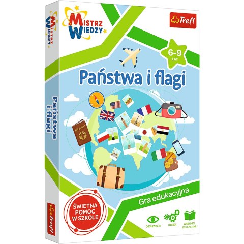 Gra Państwa i flagi z Serii Mistrz Wiedzy Trefl 01953 Gra Państwa i flagi z Serii Mistrz Wiedzy Trefl 01953