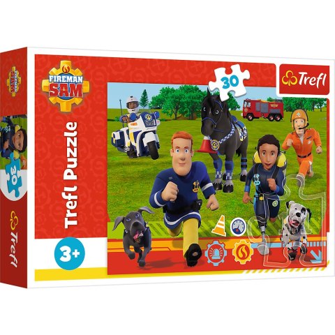 Puzzle - "30" - Gotowi do pomocy Strażak Sam Trefl 18297 Puzzle - "30" - Gotowi do pomocy Strażak Sam Trefl 18297