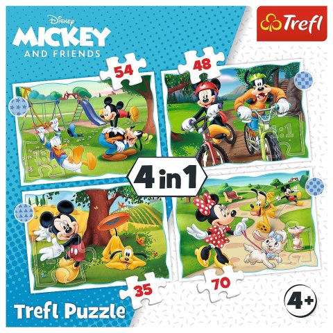 Puzzle - "4w1" - Fajny dzień Mickiego Trefl 34604 Puzzle - "4w1" - Fajny dzień Mickiego Trefl 34604