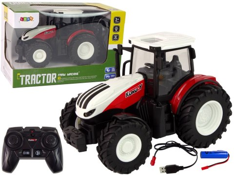 Traktor Rolniczy 1:24 Zdalnie sterowany R/C Pilot Farma Biało Czerwony Traktor Rolniczy 1:24 Zdalnie sterowany R/C Pilot Farma Biało Czerwony
