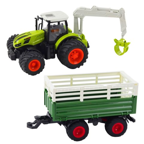 Traktor Rolniczy Z Przyczepą I Chwytakiem Zdalnie Sterowany RC 2.4G Traktor Rolniczy Z Przyczepą I Chwytakiem Zdalnie Sterowany RC 2.4G