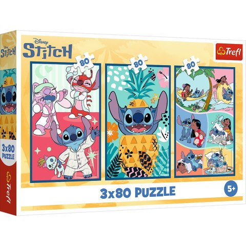 Puzzle - 3x80 - Świat Stitcha Trefl 34885 Puzzle - 3x80 - Świat Stitcha Trefl 34885