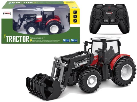 Traktor Czerwony Zdalnie Sterowany 2,4 G Ruchoma Łyżka 1:24 Traktor Czerwony Zdalnie Sterowany 2,4 G Ruchoma Łyżka 1:24