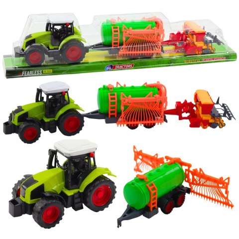 Zestaw Traktor Rolniczy Farmerski Cysterna Zgrabiarka Zestaw Traktor Rolniczy Farmerski Cysterna Zgrabiarka