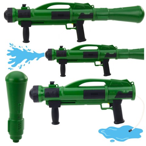 Pistolet Broń Na Wodę Bazooka Z Pompą 73 cm Zielona 1100ml Pistolet Broń Na Wodę Bazooka Z Pompą 73 cm Zielona 1100ml